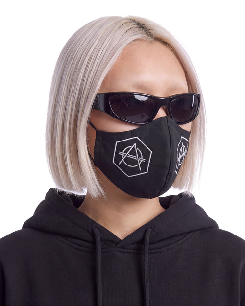 Red Logo Hexagon facemask