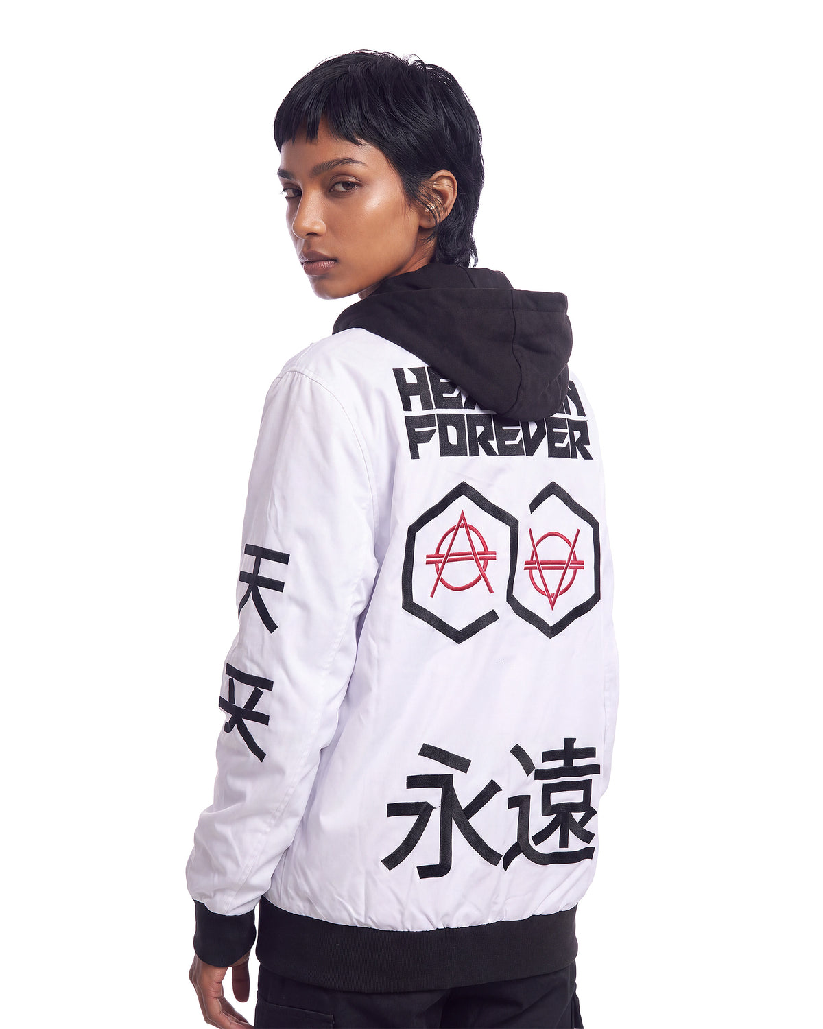 Hexagon Forever Hooded Bomber