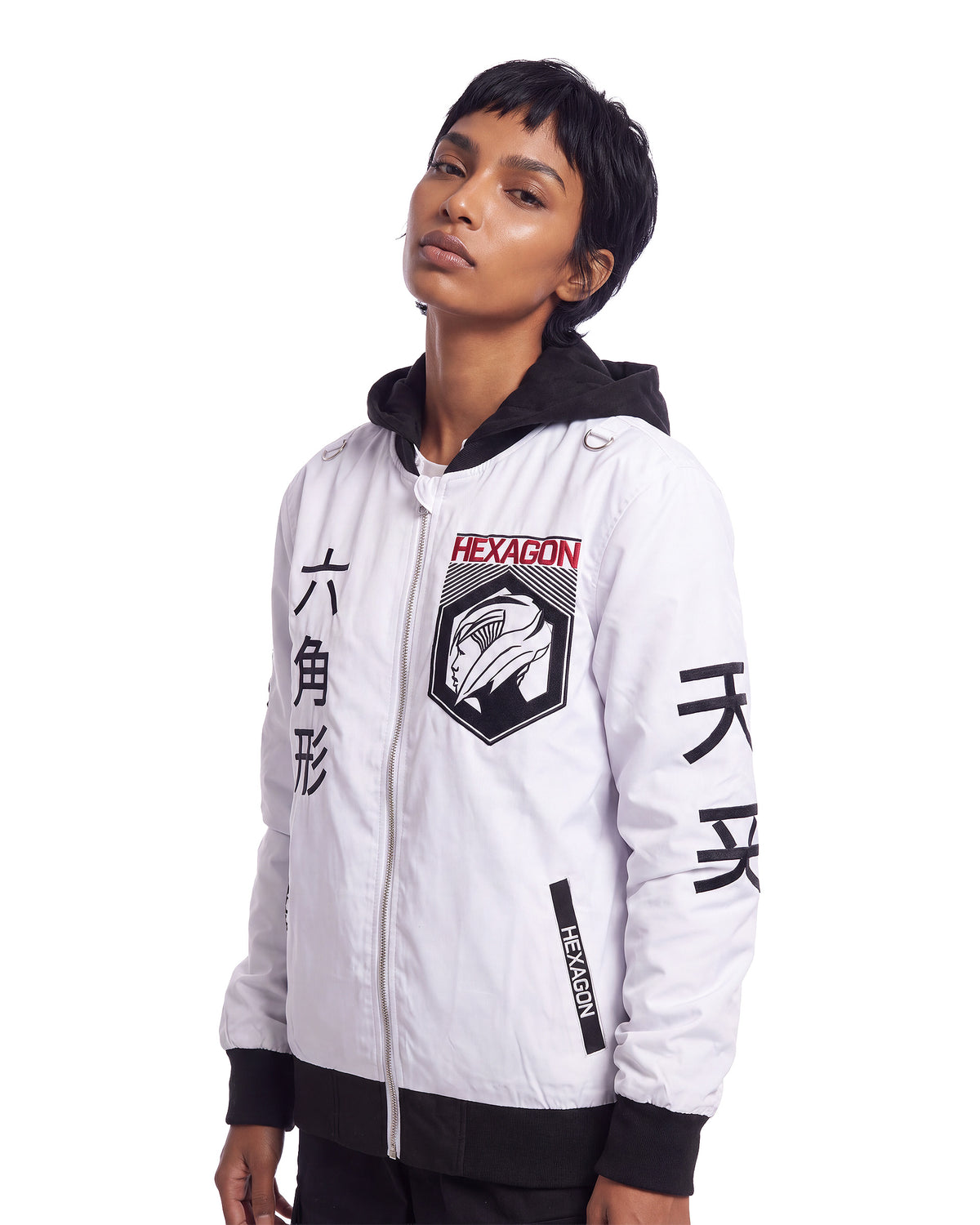 Hexagon Forever Hooded Bomber