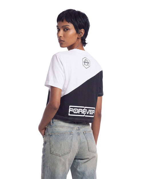 Croptop black/white