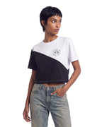 Croptop black/white
