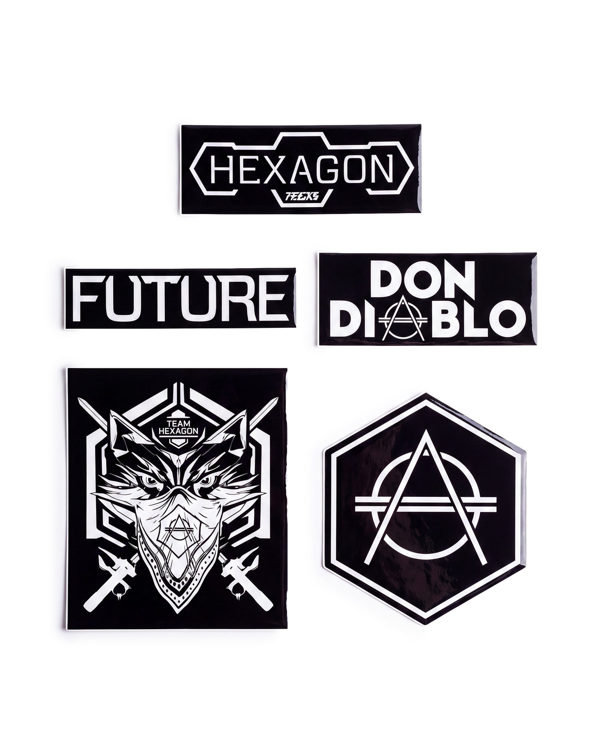 5pcs Hexagon Sticker set
