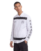 Hexagon Coach jacket white