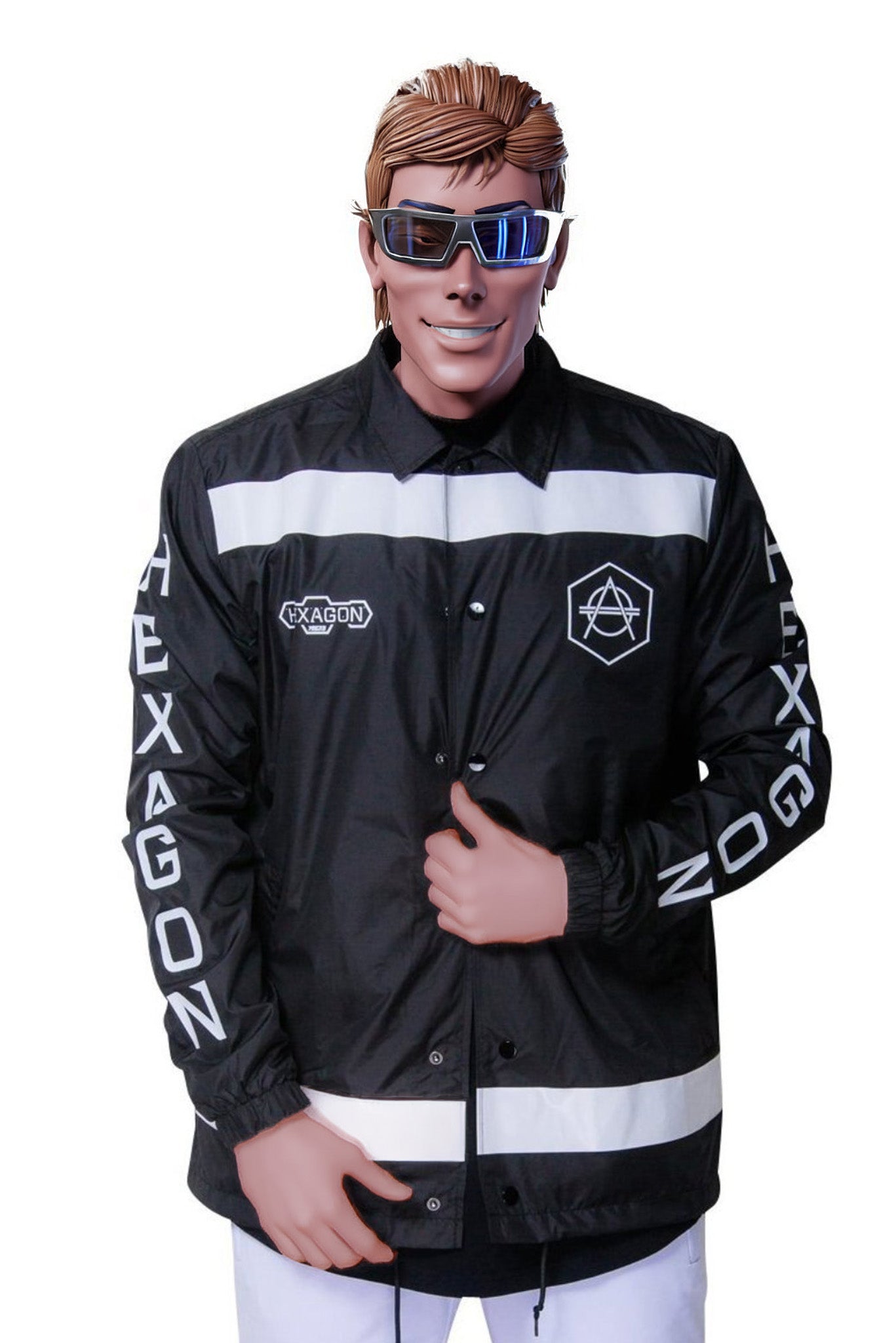 Hexagon Coach jacket black