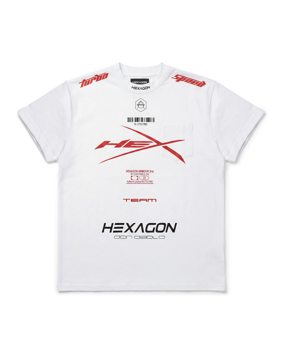 WHITE RACER - TEE