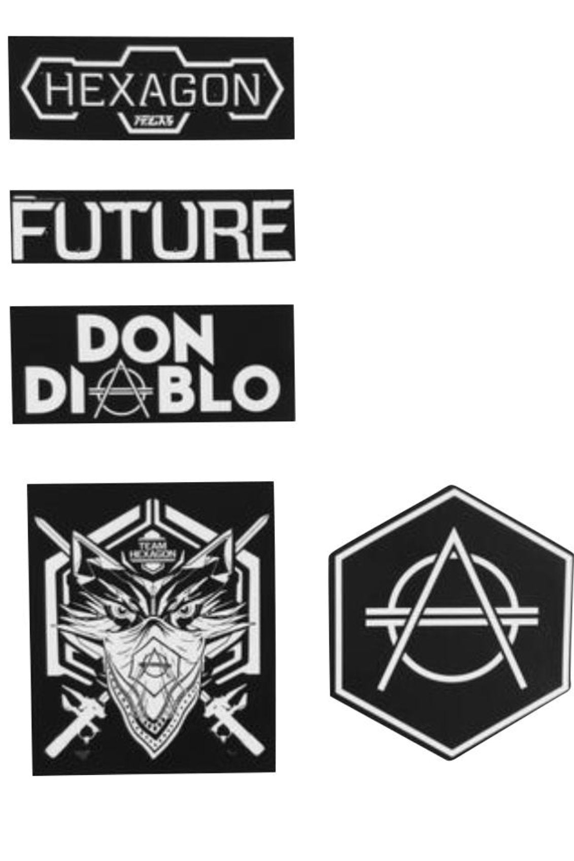 5pcs Hexagon Sticker set - HEXAGON - Don Diablo - Hexagon